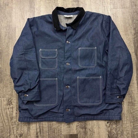 Bob Barker Other - Vintage Bob Barker Blanket Lined Denim Jean Chore Jacket Barn Coat 2XL